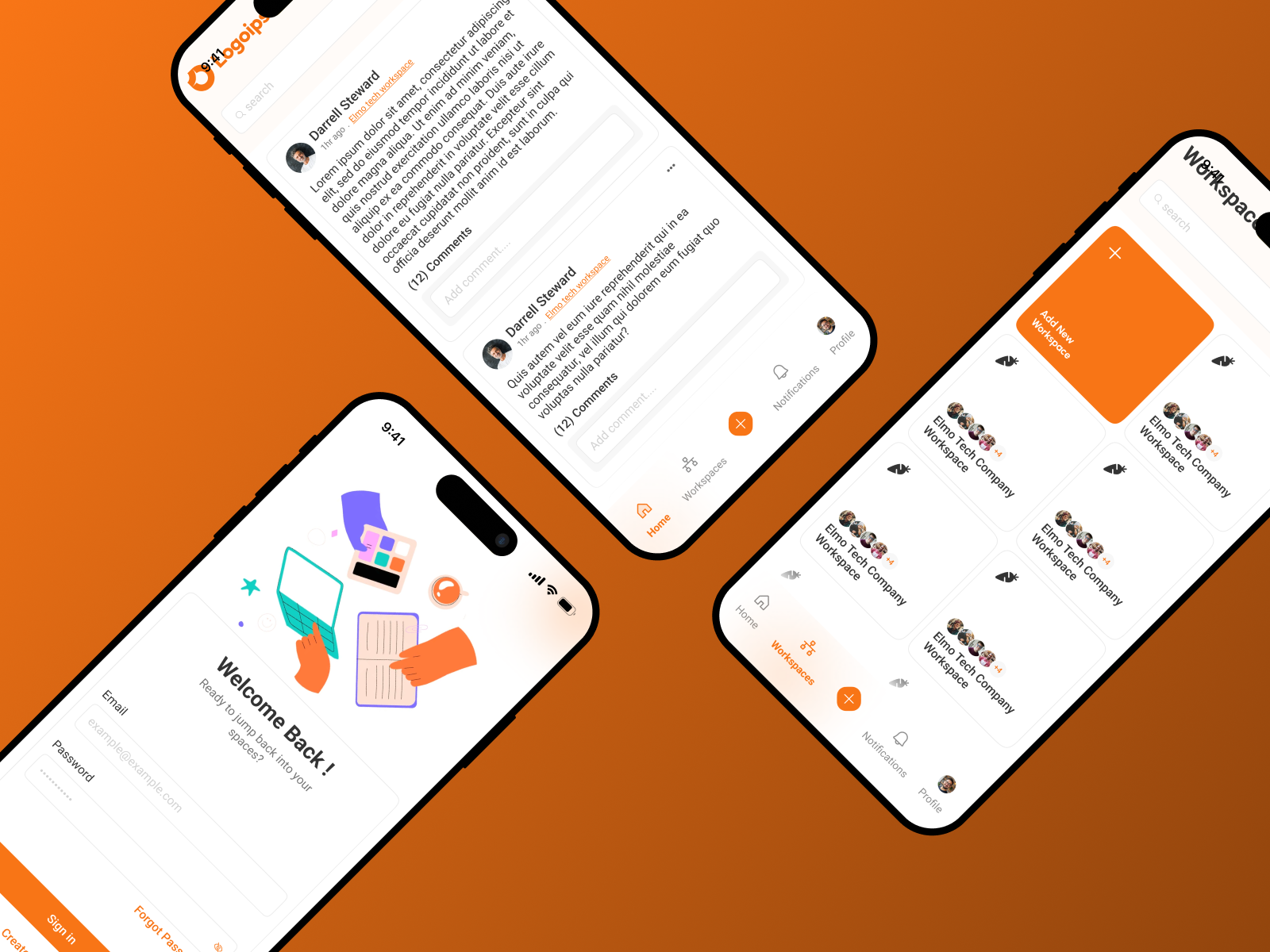 modern mobile application dashboard interface